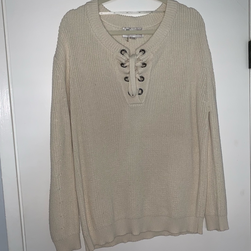J.O.A. Cream Knit Sweater